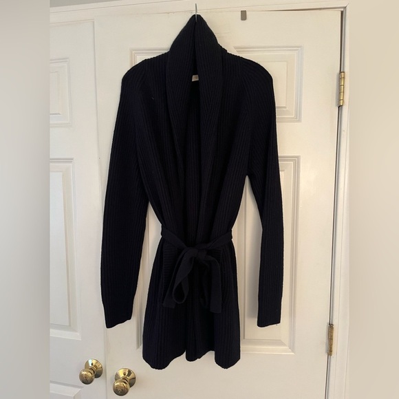 Tory Burch Sweaters - Tory Burch Ribbed Knit Belted Cardigan